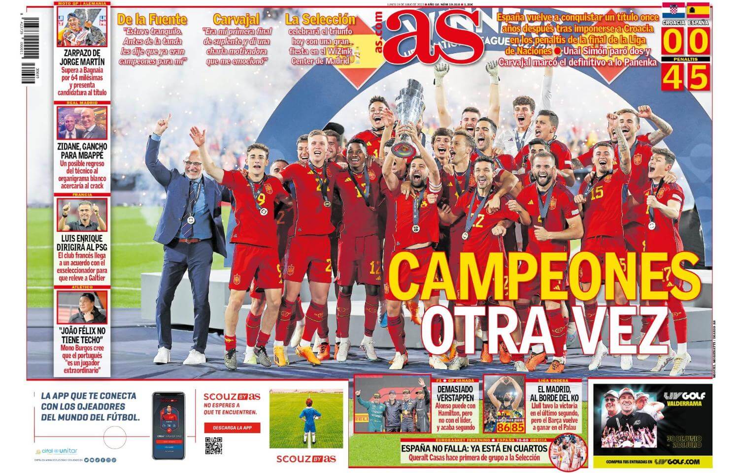 Portadas Deportivas Lunes 19/6/2023 Portadas Deportivas Lunes 19/6/2023