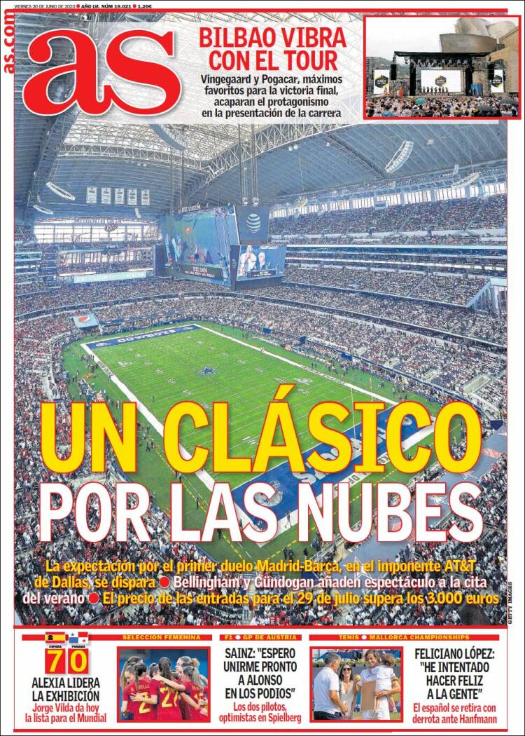 Portadas Deportivas Viernes 30/6/2023