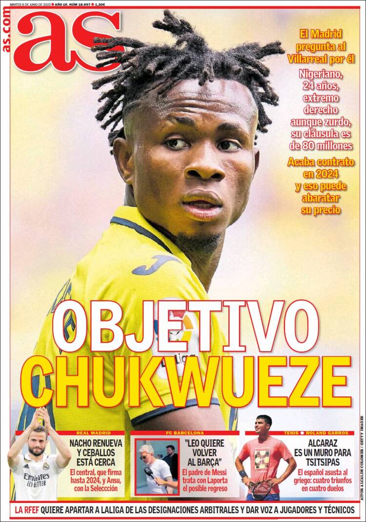 Portadas Deportivas Martes 6/6/2023 