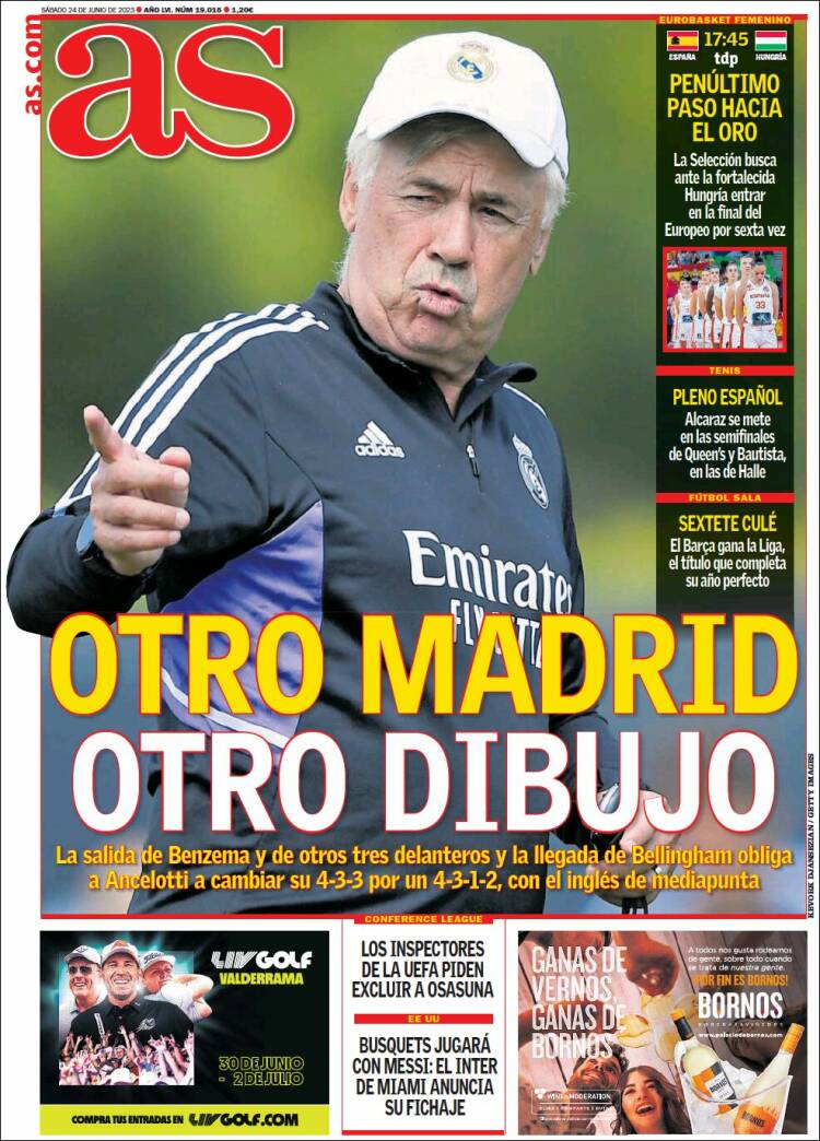 Portadas Deportivas Sábado 24/6/2023