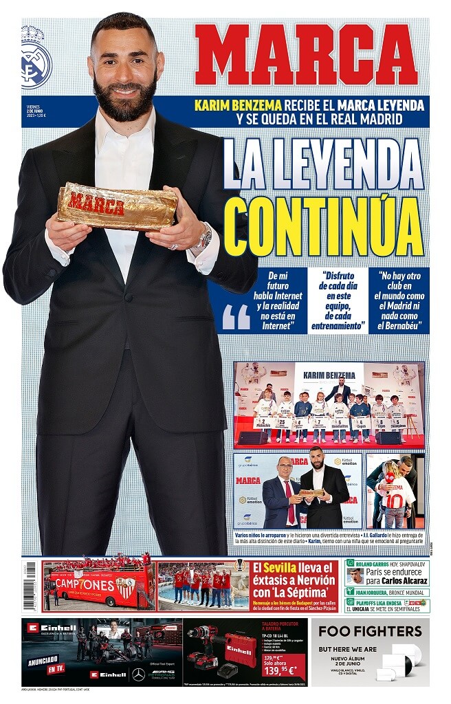 Portadas Deportivas Viernes 2/6/2023 Portadas Deportivas Viernes 2/6/2023