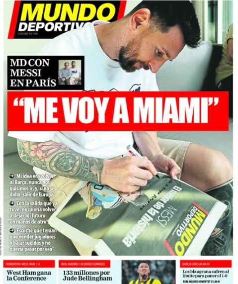 Portadas Deportivas Jueves 8/6/2023 Portadas Deportivas Jueves 8/6/2023