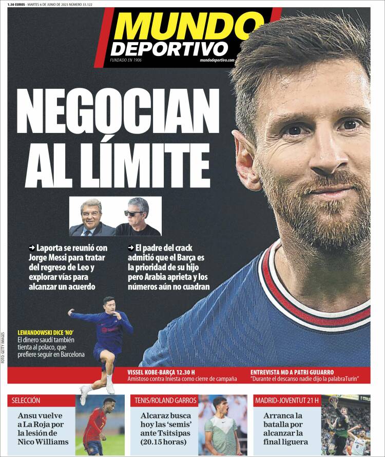 Portadas Deportivas Martes 6/6/2023 