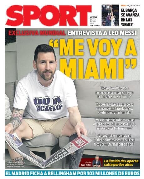 Portadas Deportivas Jueves 8/6/2023 Portadas Deportivas Jueves 8/6/2023