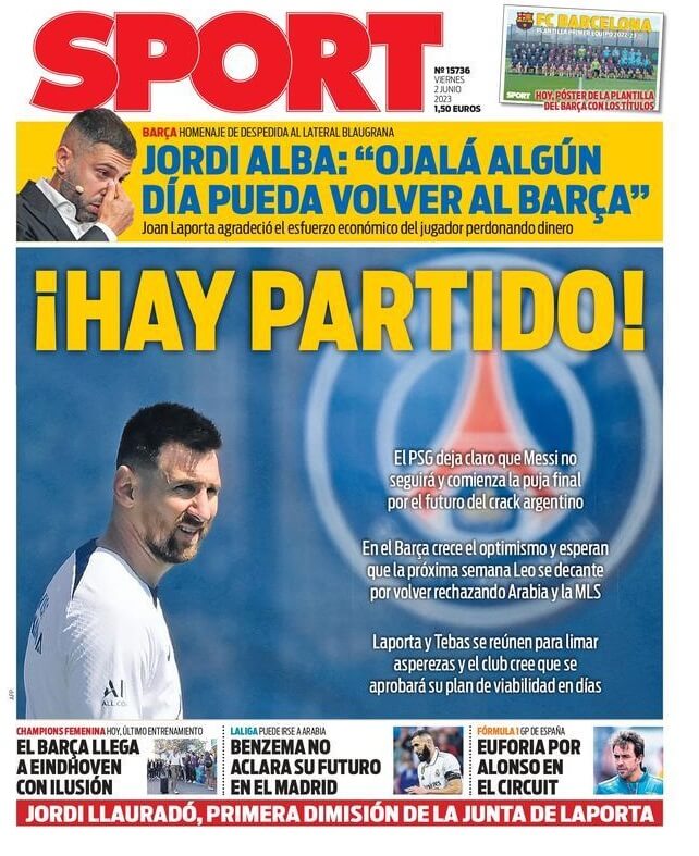 Portadas Deportivas Viernes 2/6/2023 Portadas Deportivas Viernes 2/6/2023