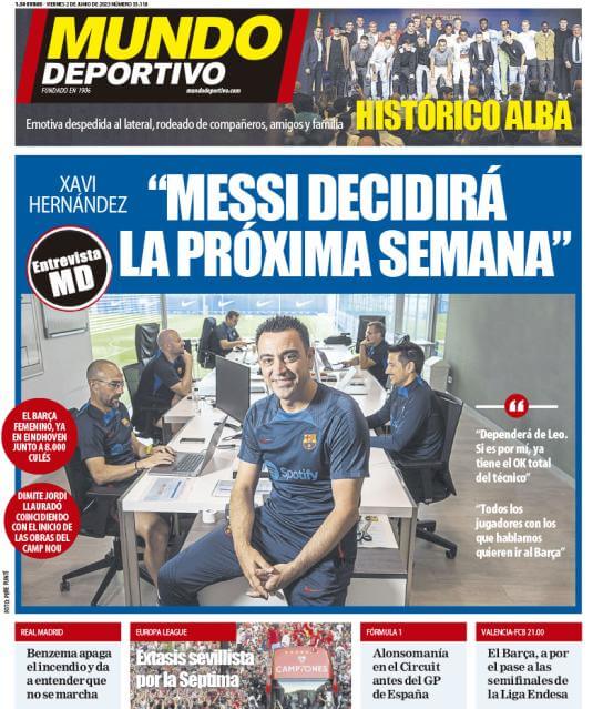 Portadas Deportivas Viernes 2/6/2023 Portadas Deportivas Viernes 2/6/2023