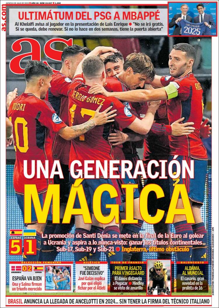 Portadas Deportivas Jueves 6/7/2023