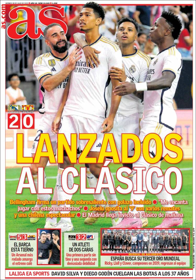 Portadas Deportivas Viernes 28/7/2023 Portadas Deportivas Viernes 28/7/2023