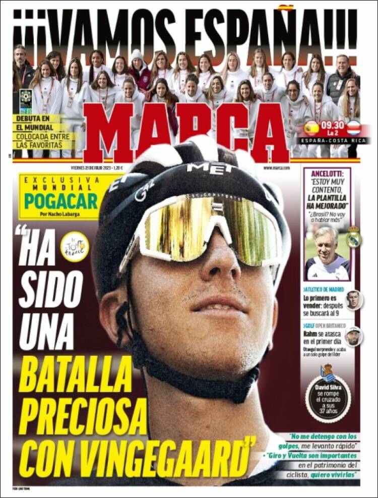 Portadas Deportivas Viernes 21/7/2023