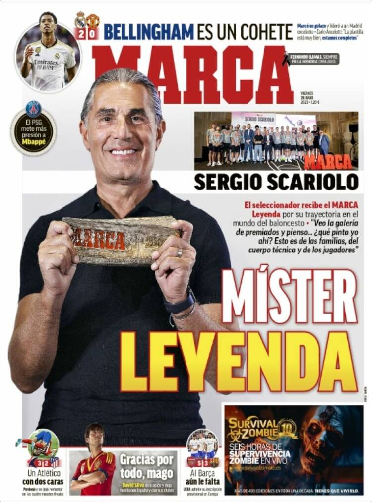Portadas Deportivas Viernes 28/7/2023 Portadas Deportivas Viernes 28/7/2023