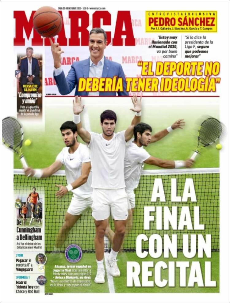 Portadas Deportivas Sábado 15/7/2023