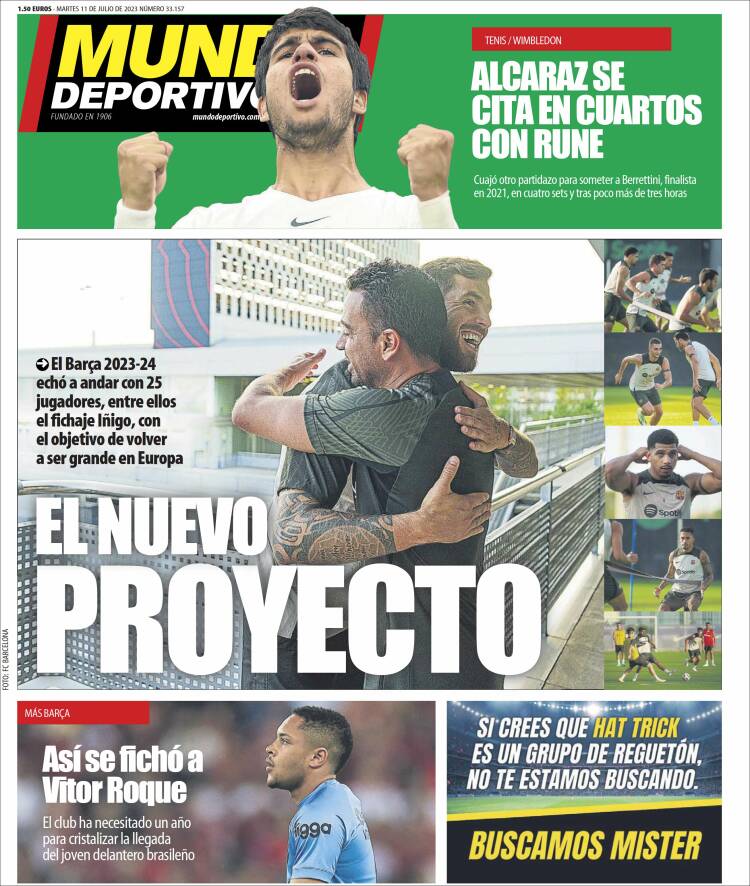 Portadas Deportivas Martes 11/7/2023