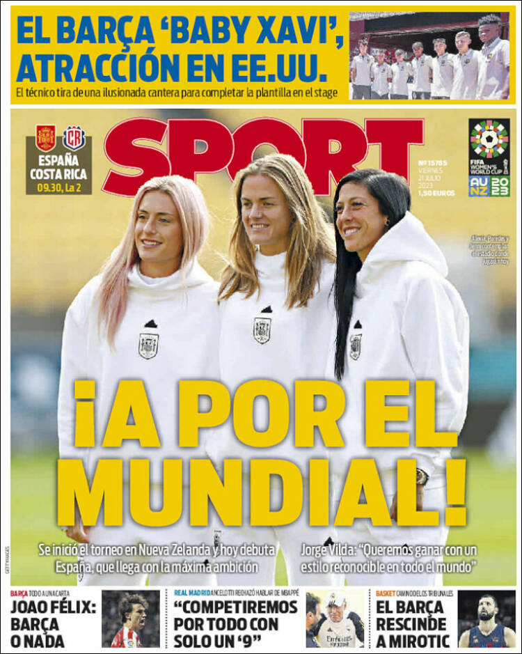 Portadas Deportivas Viernes 21/7/2023