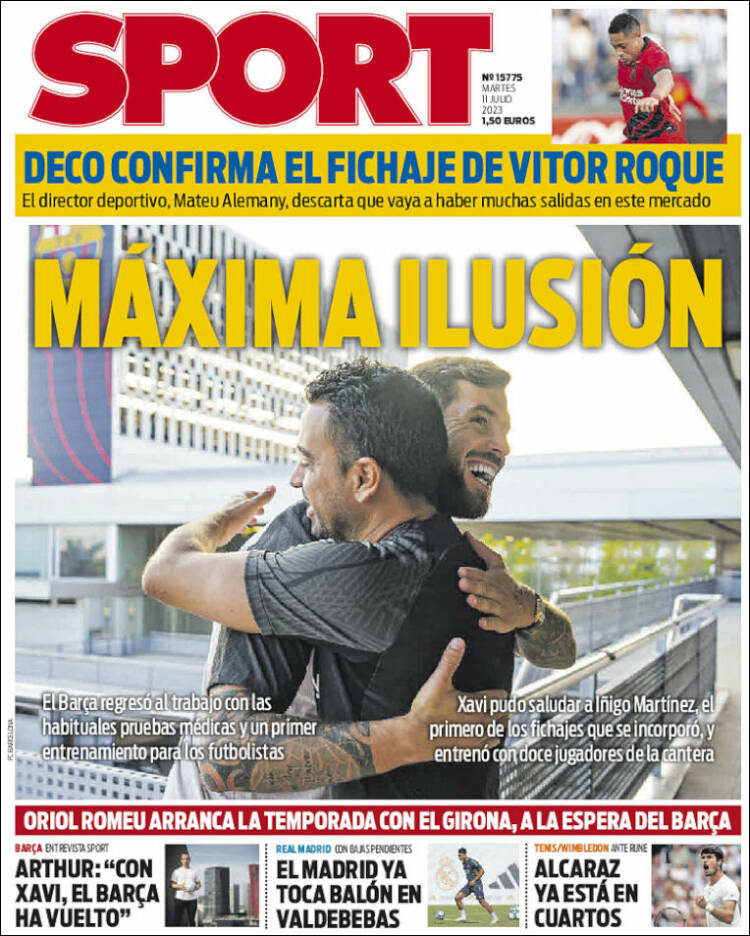 Portadas Deportivas Martes 11/7/2023