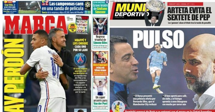 Portadas Deportivas Lunes 7/8/2023