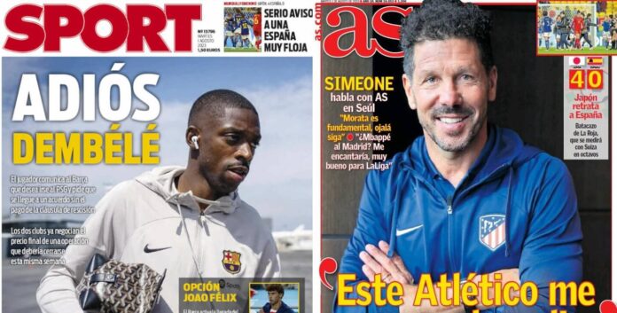 Portadas Deportivas Martes 1/8/2023 Portadas Deportivas Martes 1/8/2023