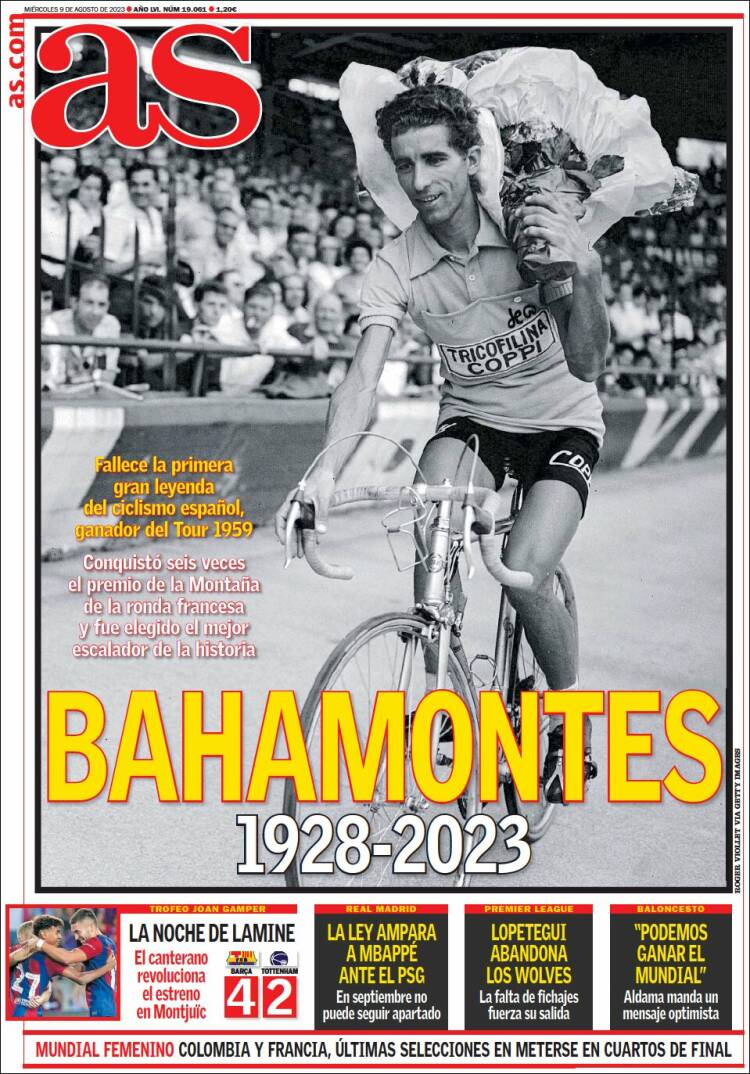 Portadas Deportivas Miércoles 9/8/2023