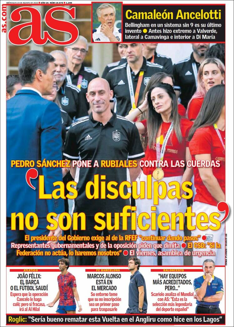 Portadas Deportivas Miércoles 23/8/2023 Portadas Deportivas Miércoles 23/8/2023