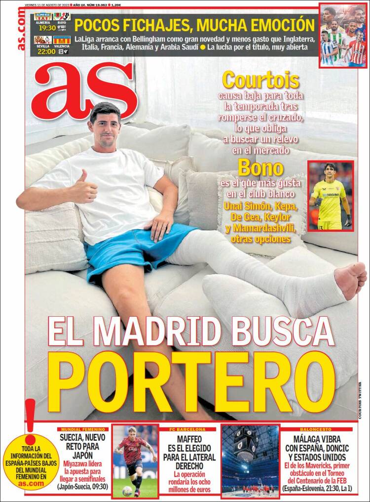 Portadas Deportivas Viernes 11/8/2023