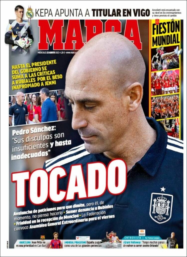 Portadas Deportivas Miércoles 23/8/2023 Portadas Deportivas Miércoles 23/8/2023