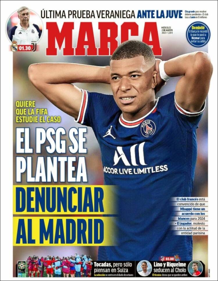 Portadas Deportivas Miércoles 2/8/2023 Portadas Deportivas Miércoles 2/8/2023