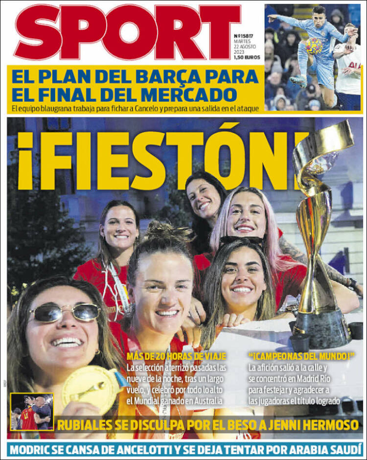 Portadas Deportivas Martes 22/8/2023 Portadas Deportivas Martes 22/8/2023