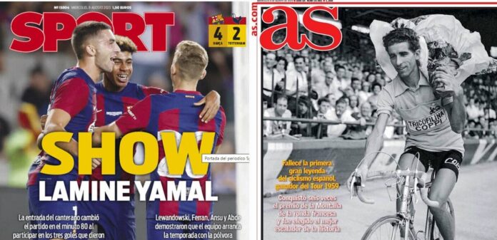 Portadas Deportivas Miércoles 9/8/2023