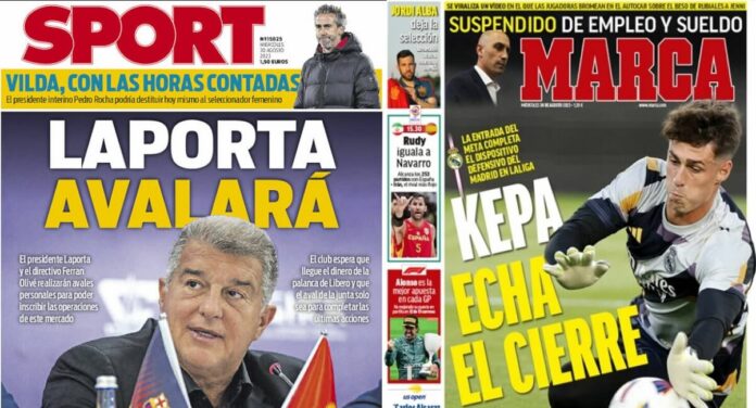 Portadas Deportivas Miércoles 30/8/2023