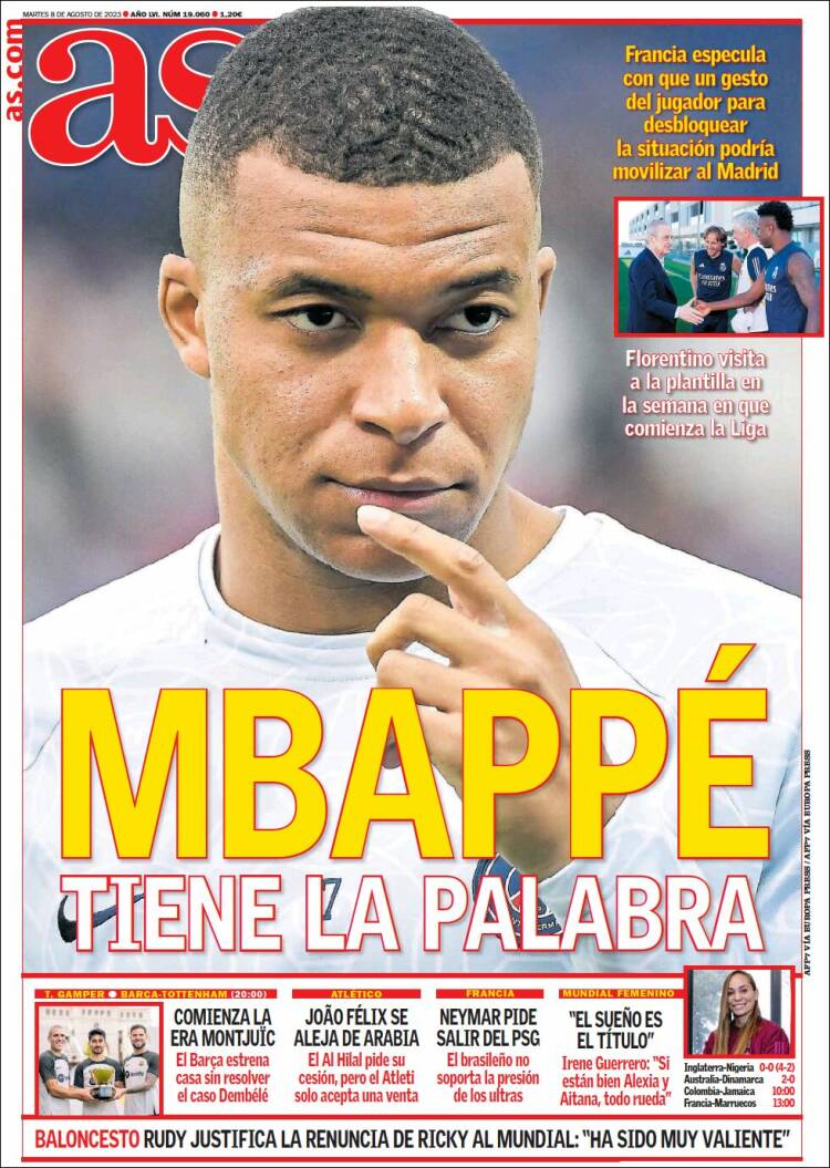 Portadas Deportivas Martes 8/8/2023 Portadas Deportivas Martes 8/8/2023