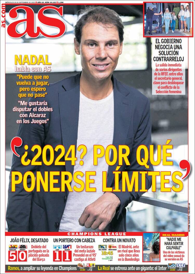 Portadas Deportivas Miércoles 20/9/2023 Portadas Deportivas Miércoles 20/9/2023