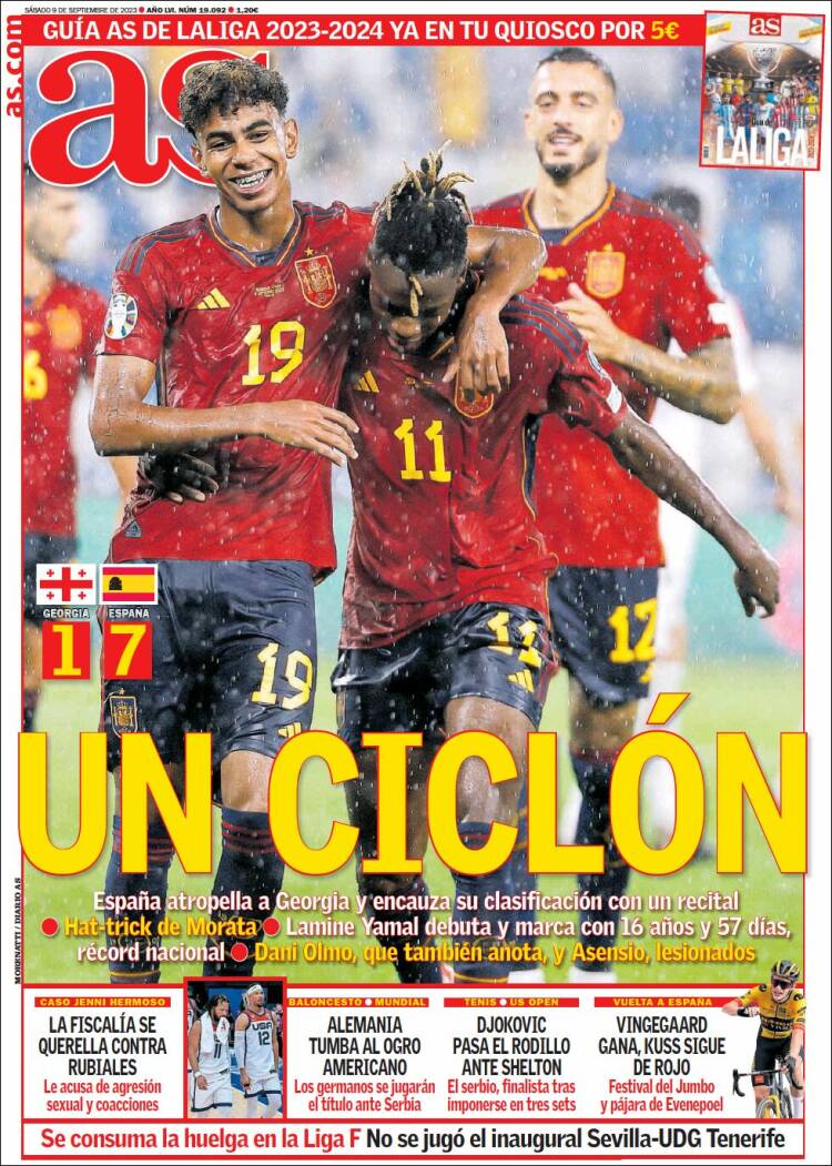 Portadas Deportivas Sábado 9/9/2023