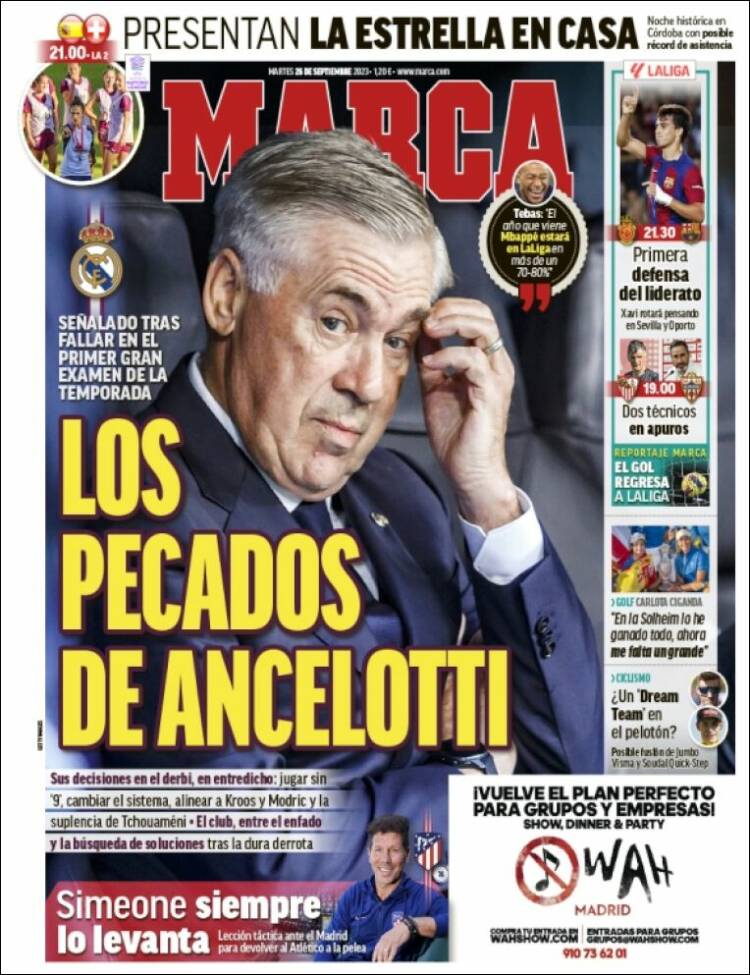 Portadas Deportivas Martes 26/9/2023 Portadas Deportivas Martes 26/9/2023