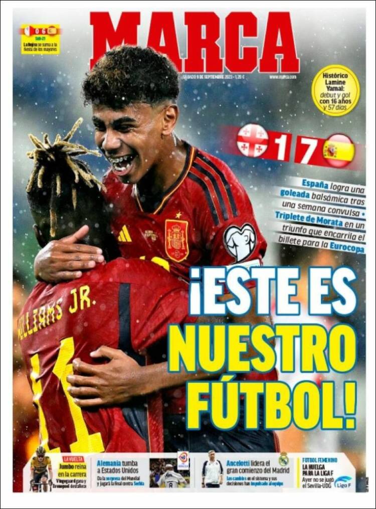 Portadas Deportivas Sábado 9/9/2023