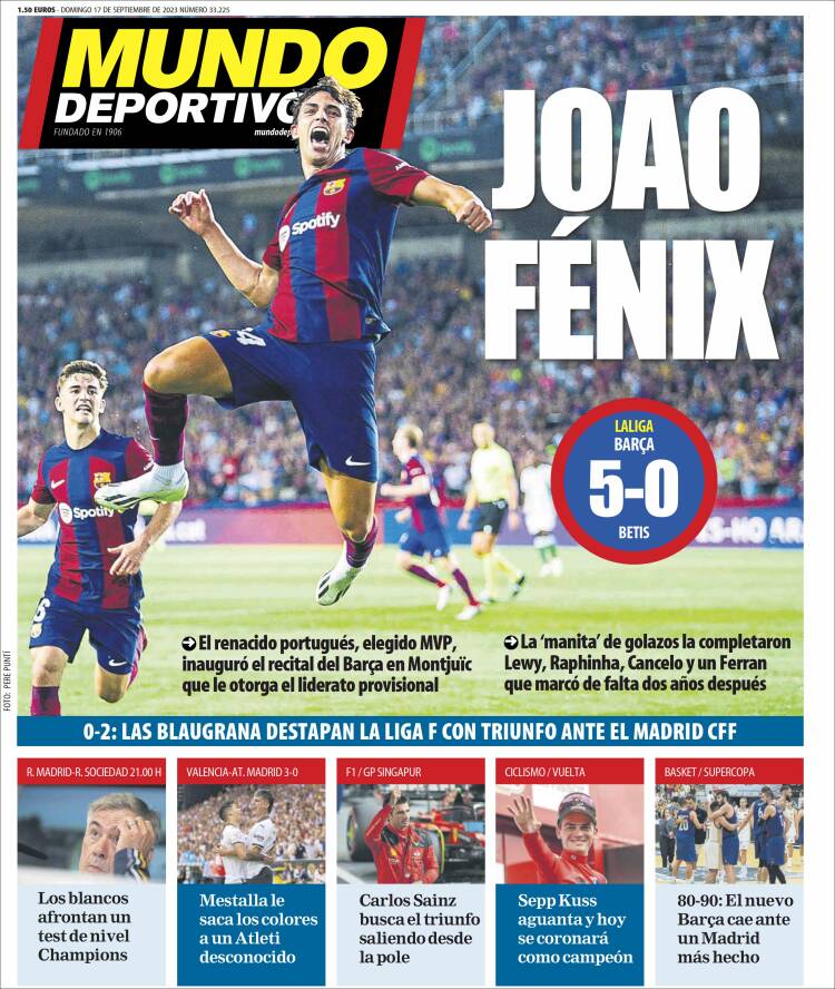 Portadas Deportivas Domingo 17/9/2023 Portadas Deportivas Domingo 17/9/2023