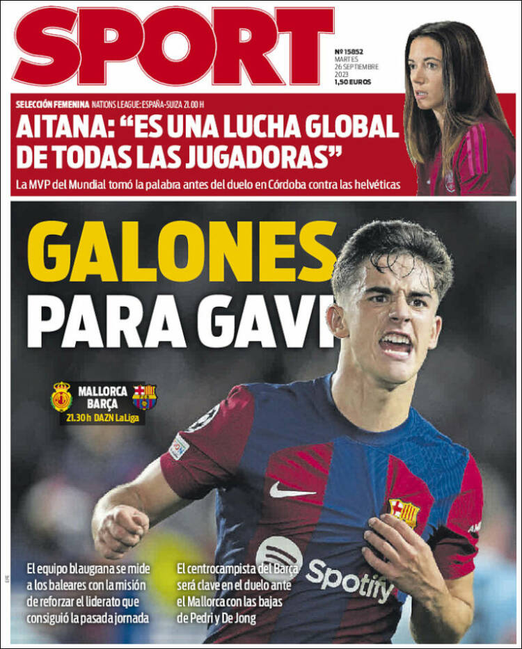Portadas Deportivas Martes 26/9/2023 Portadas Deportivas Martes 26/9/2023