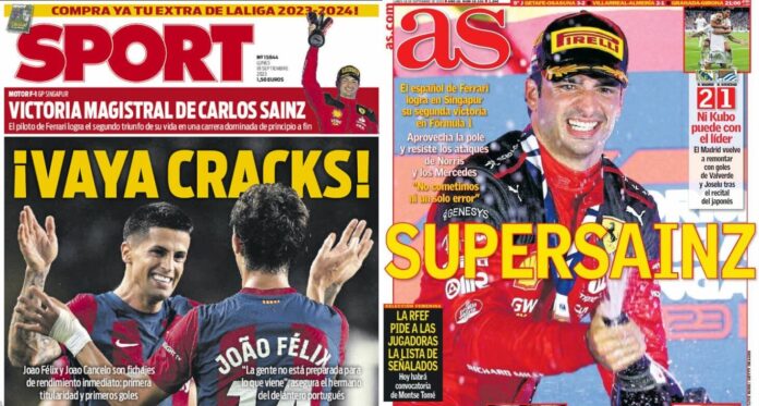 Portadas Deportivas Lunes 18/9/2023