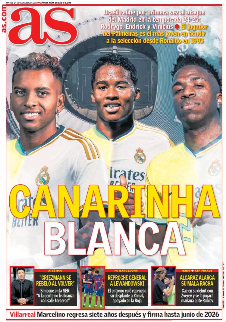 Portadas Deportivas Martes 14/11/2023 Portadas Deportivas Martes 14/11/2023