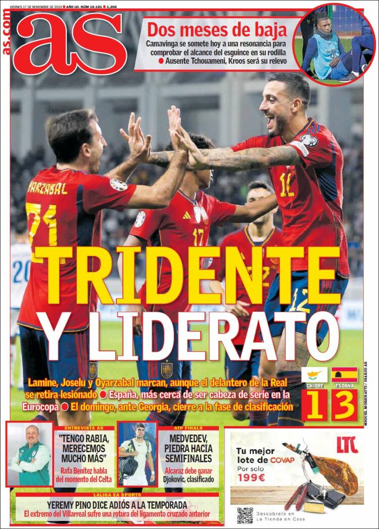 Portadas Deportivas Viernes 17/11/2023 Portadas Deportivas Viernes 17/11/2023