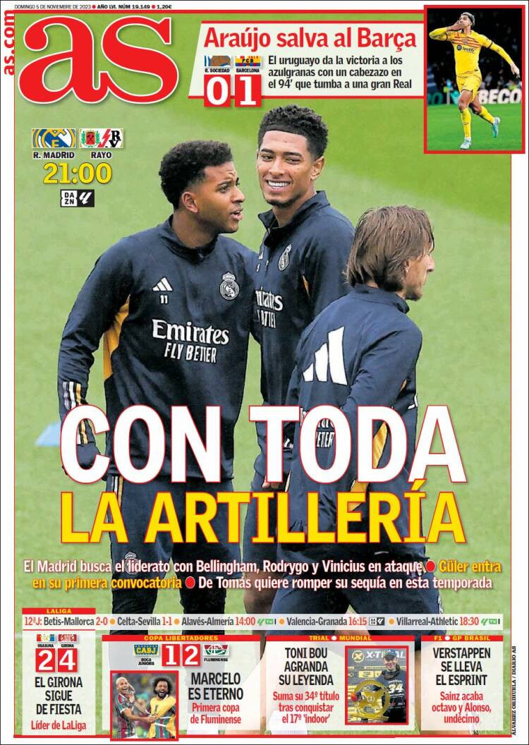Portadas Deportivas Domingo 5/11/2023 Portadas Deportivas Domingo 5/11/2023