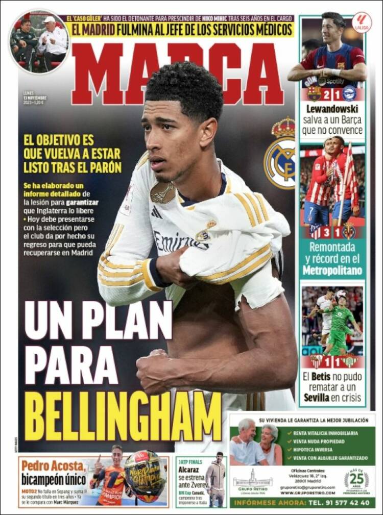 Portadas Deportivas Lunes 13/11/2023 Portadas Deportivas Lunes 13/11/2023