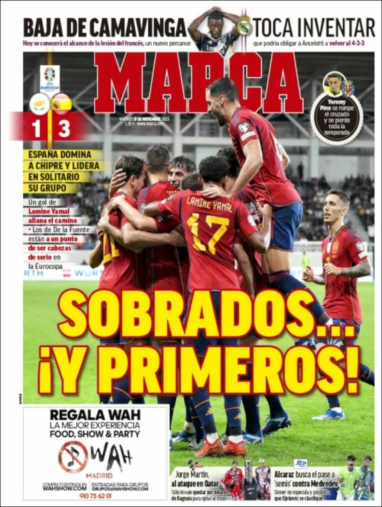 Portadas Deportivas Viernes 17/11/2023 Portadas Deportivas Viernes 17/11/2023