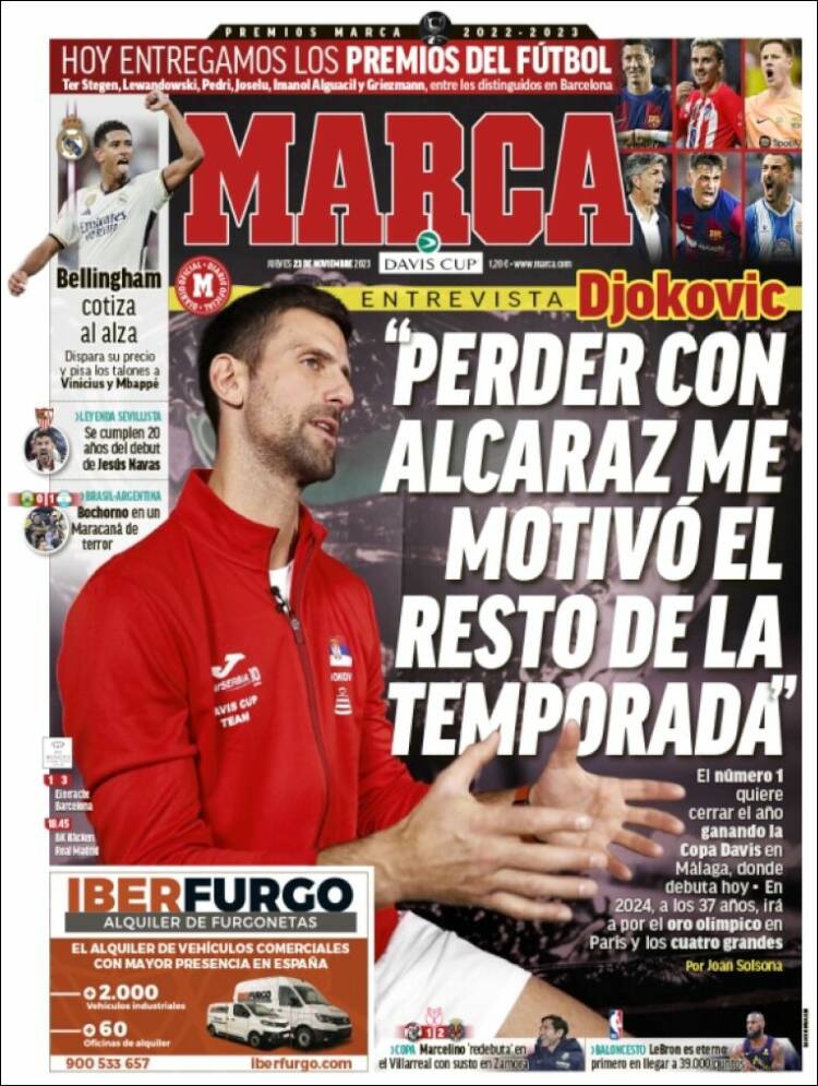 Portadas Deportivas Jueves 23/11/2023 Portadas Deportivas Jueves 23/11/2023
