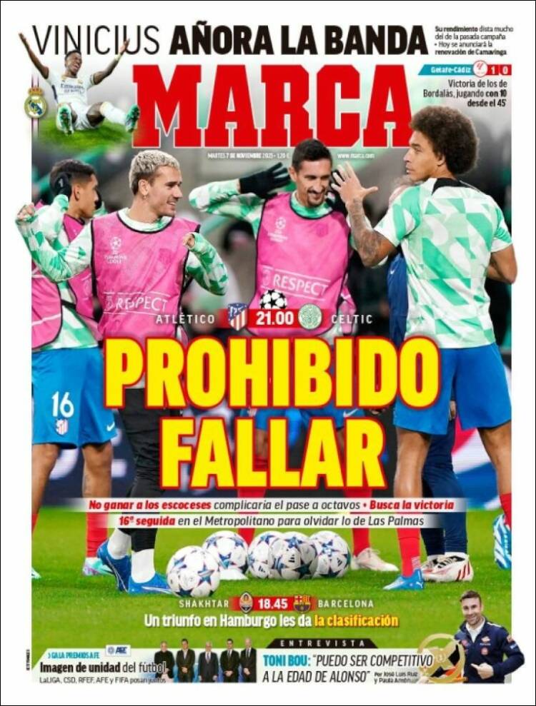 Portadas Deportivas Martes 7/11/2023 Portadas Deportivas Martes 7/11/2023