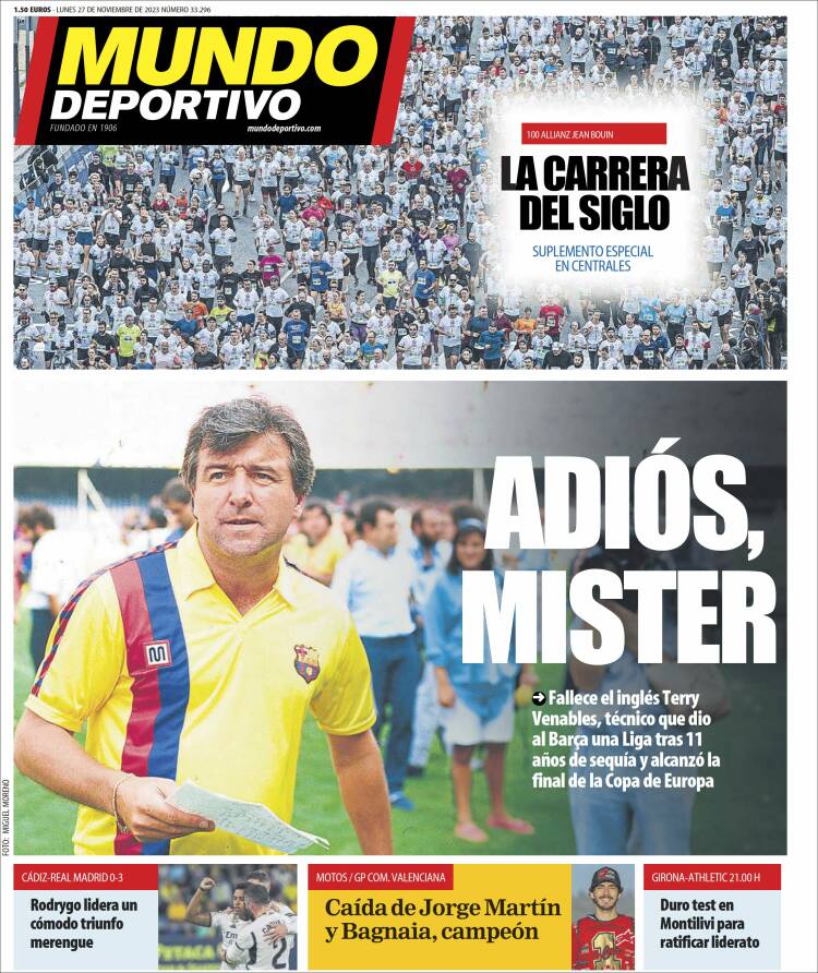 Portadas Deportivas Lunes 27/11/2023 Portadas Deportivas Lunes 27/11/2023