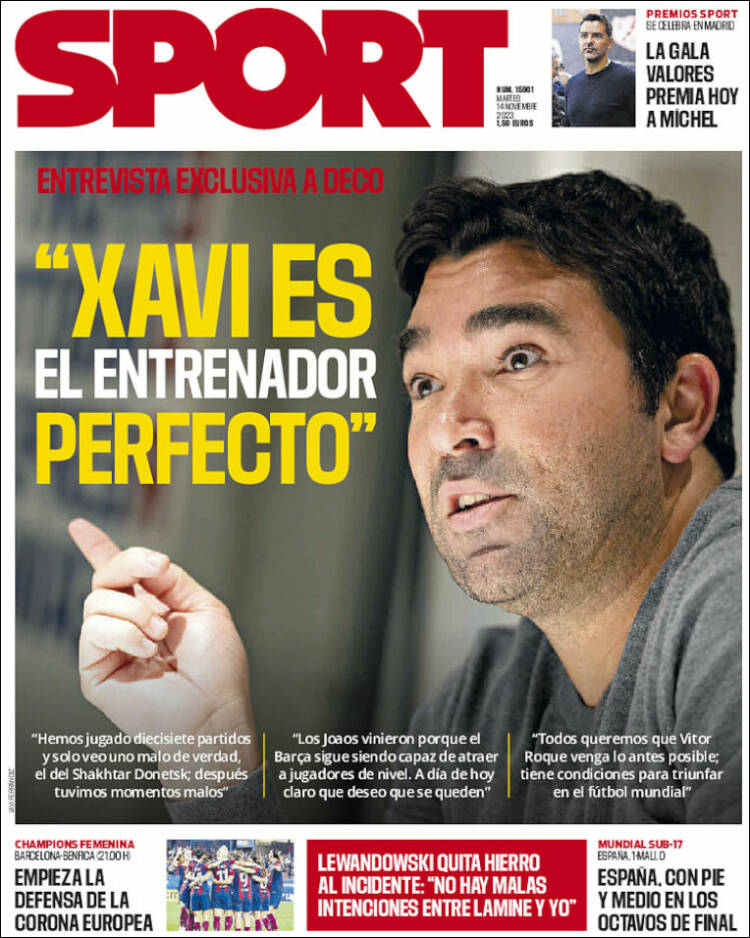 Portadas Deportivas Martes 14/11/2023 Portadas Deportivas Martes 14/11/2023