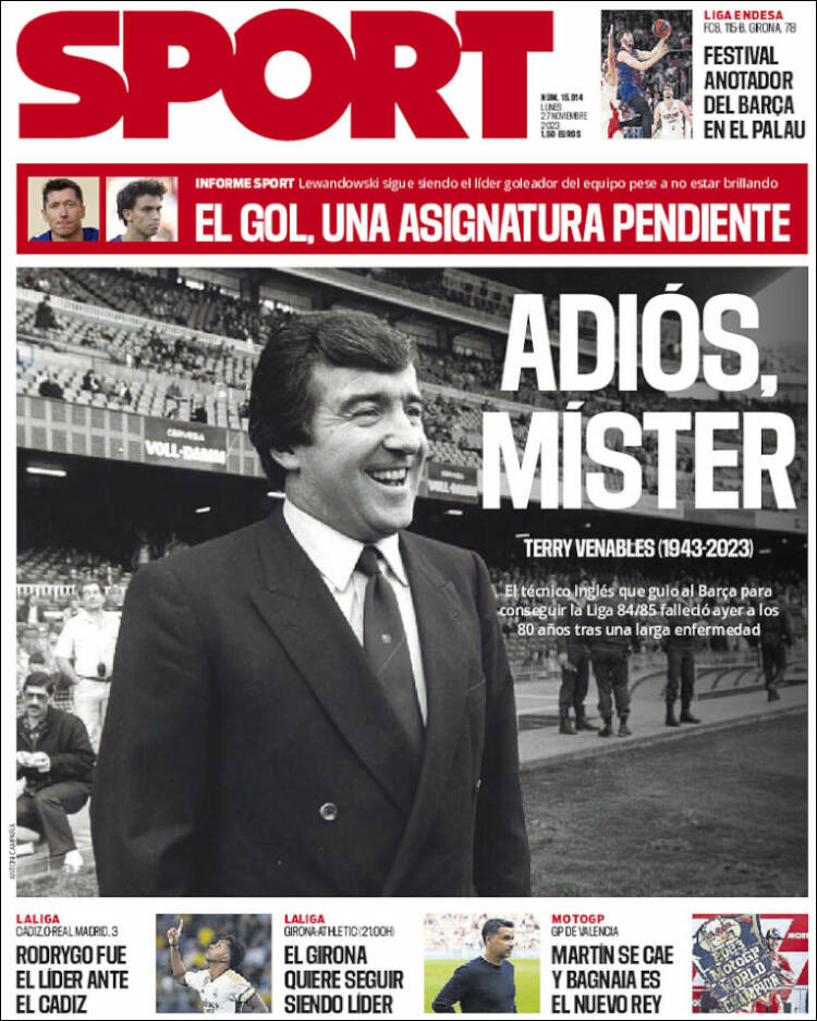 Portadas Deportivas Lunes 27/11/2023 Portadas Deportivas Lunes 27/11/2023
