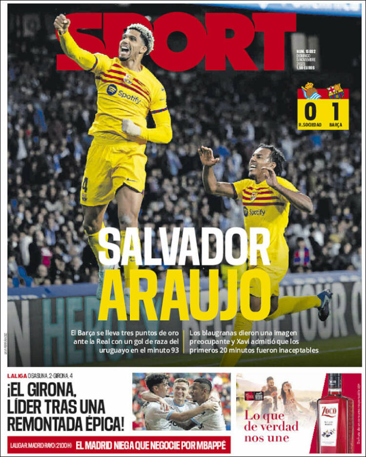 Portadas Deportivas Domingo 5/11/2023 Portadas Deportivas Domingo 5/11/2023