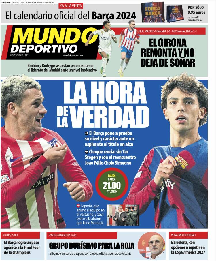 Portadas Deportivas Domingo 3/12/2023 Portadas Deportivas Domingo 3/12/2023