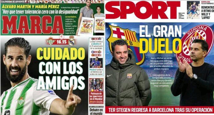 Portadas Deportivas Sábado 9/12/2023