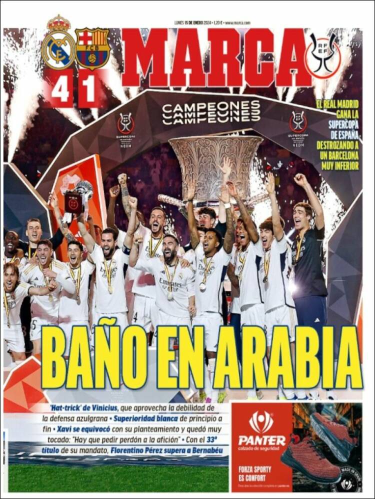 Portadas Deportivas Lunes 15/1/2024 Portadas Deportivas Lunes 15/1/2024
